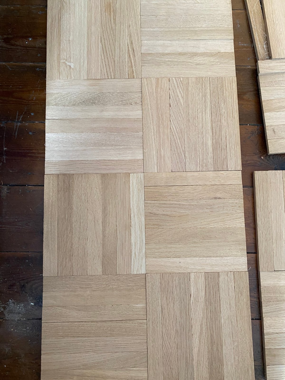 Nieuw! 1,15 m2. Rest Parket Eik Mozaiek en Mozaiek parallel, Ophalen, Nieuw, Hout, Parket