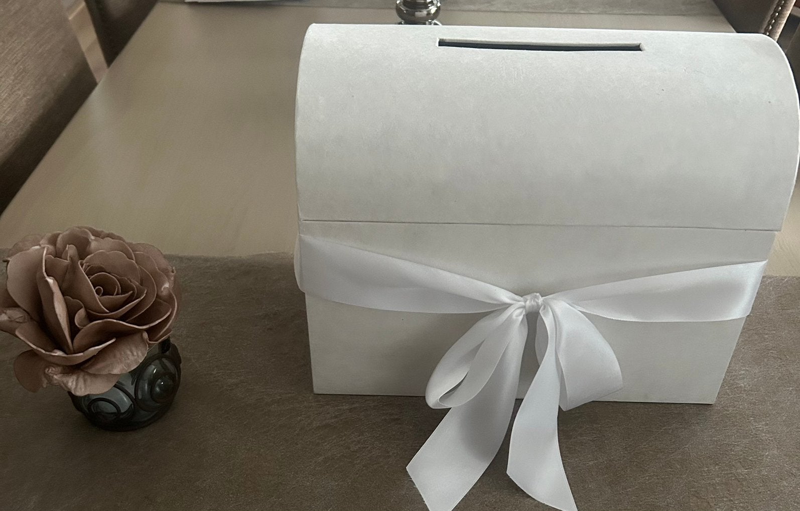 Mooie enveloppendoos voor bruiloft of communie, Ophalen, Zo goed als nieuw, Wit, Accessoires
