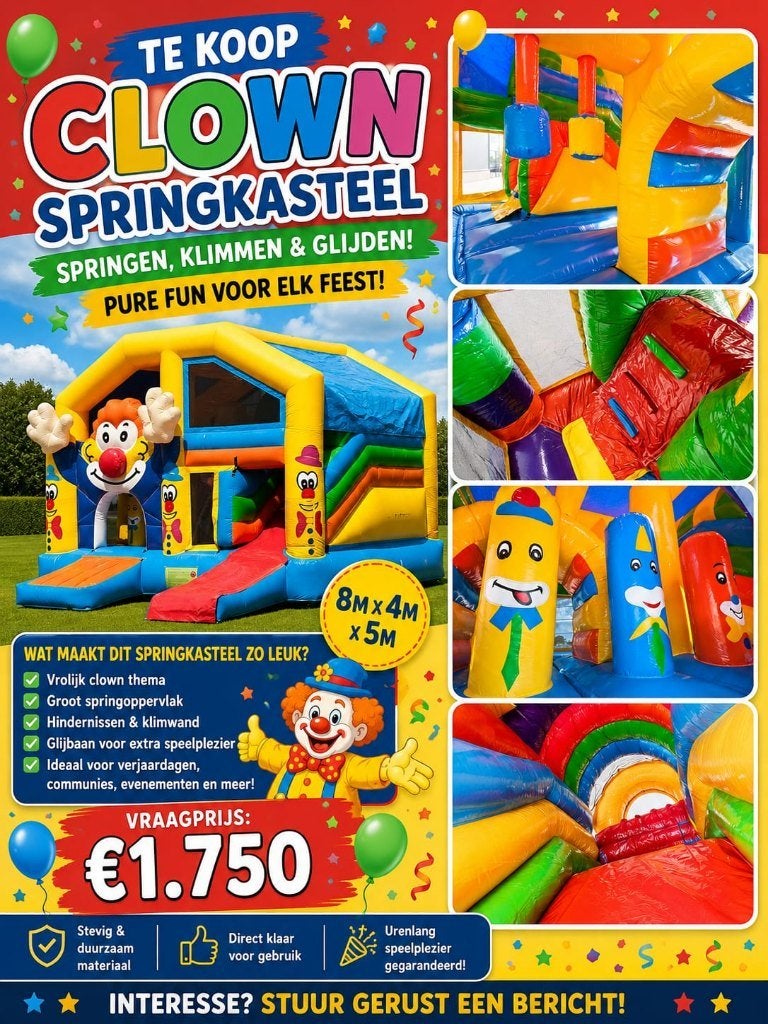 Springkasteel te koop, Diversen, Ophalen, Zo goed als nieuw