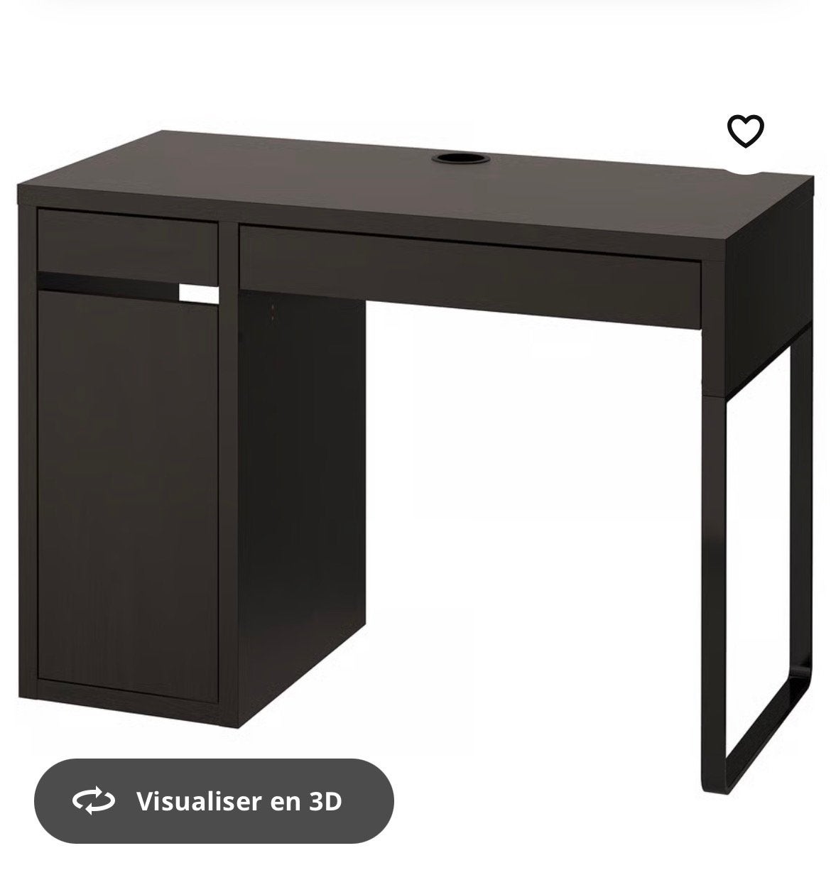 Bureau, 110 cm, Démontable, 45 cm, Comme neuf