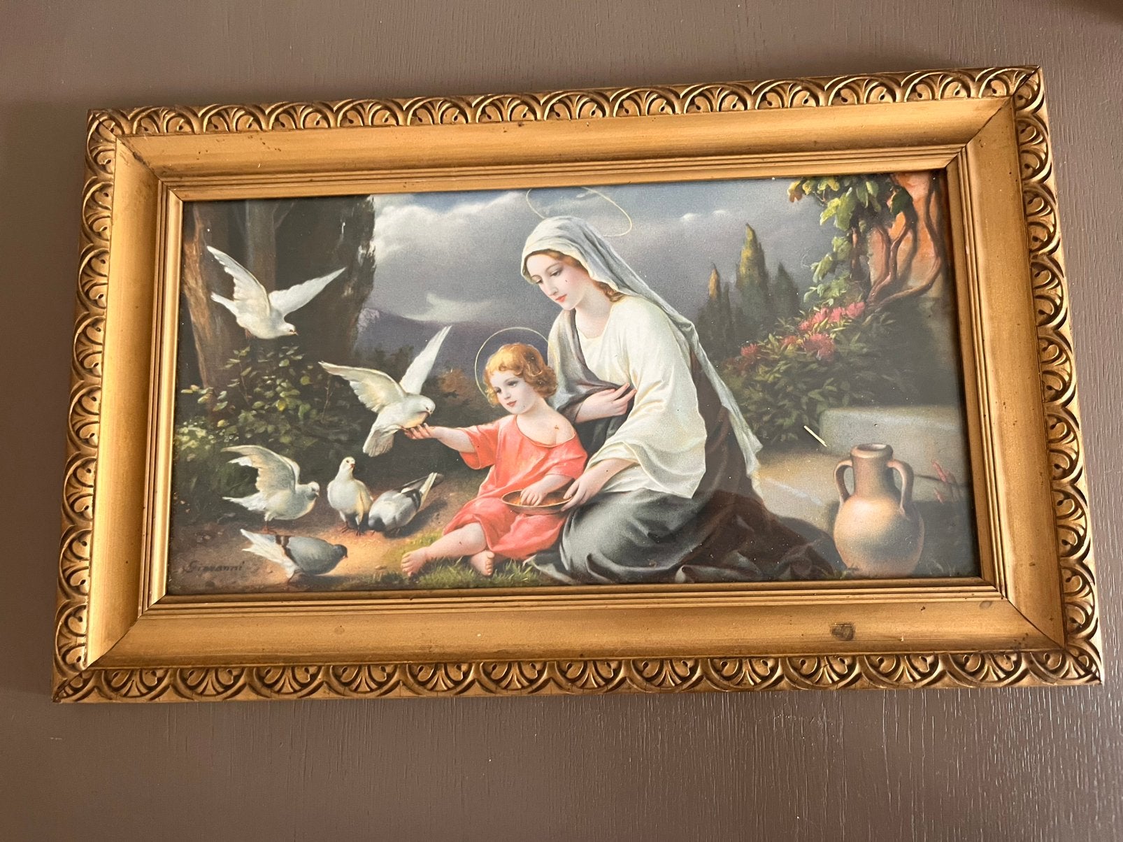 Kaders Maria met Jezus, Enlèvement