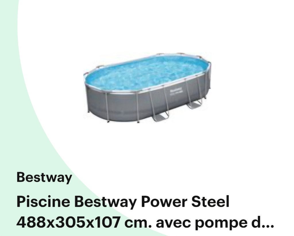 Piscine 488 x 305 x 107 cm, 300 cm ou plus, Comme neuf, Enlèvement, 80 à 120 cm