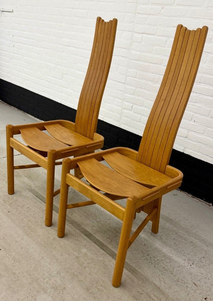 2 vintage Allmilmö designer stoelen, Huis en Inrichting, Stoelen, Ophalen