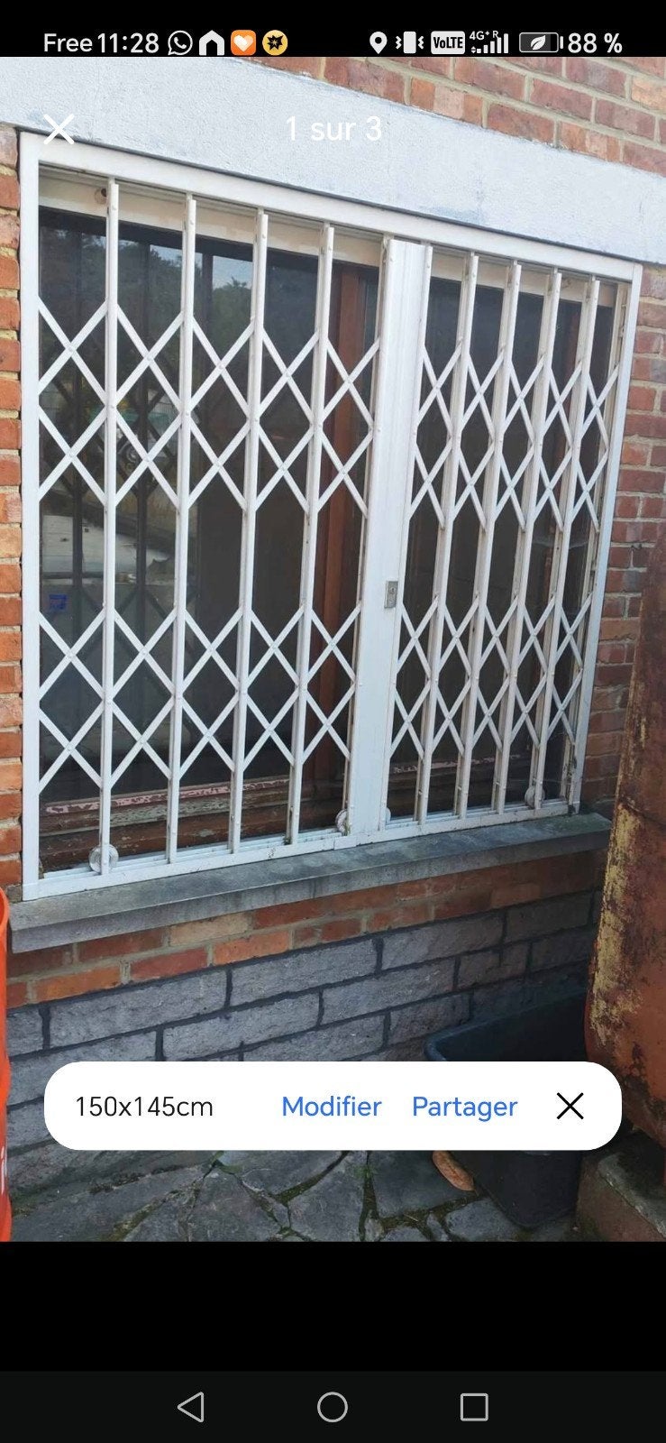 lot de 5 grilles anti-vol /anti infraction, Bricolage & Construction, Enlèvement, Comme neuf
