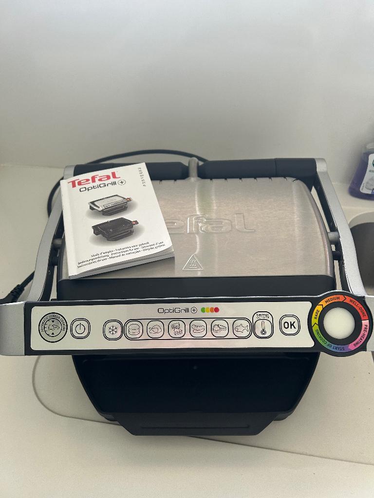 Tefal OptiGrill +, Ophalen, Uitneembare platen, Zo goed als nieuw