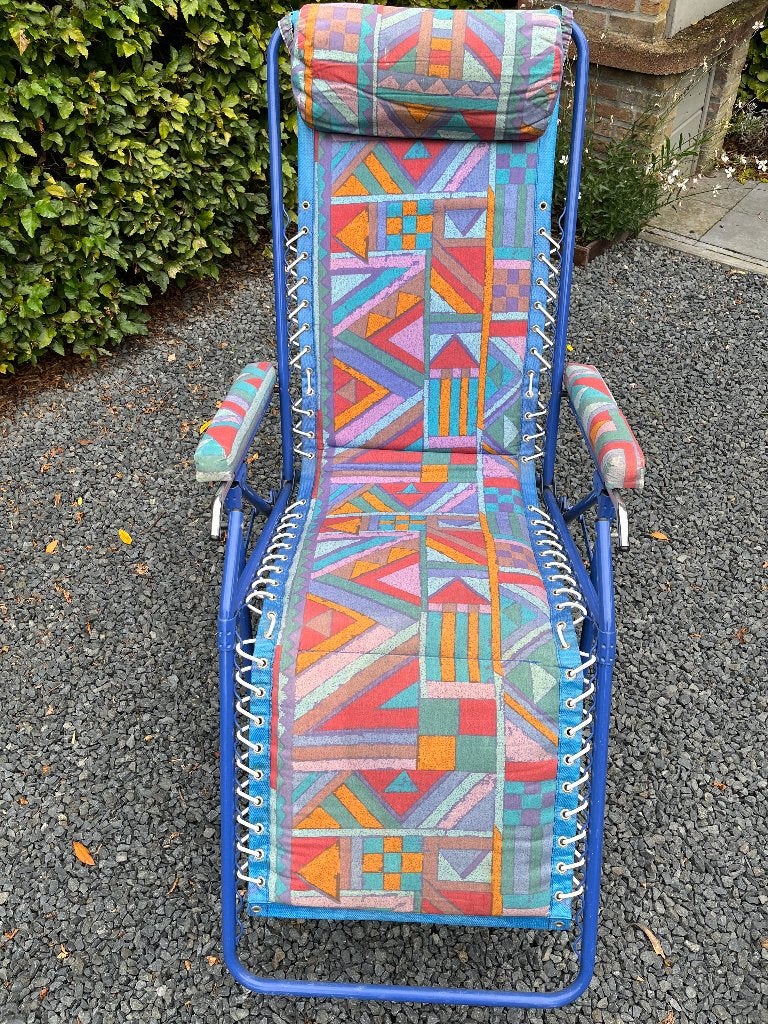Lafuma vouwzetel, Tuin en Terras, Ophalen, Zo goed als nieuw, Aluminium, Inklapbaar
