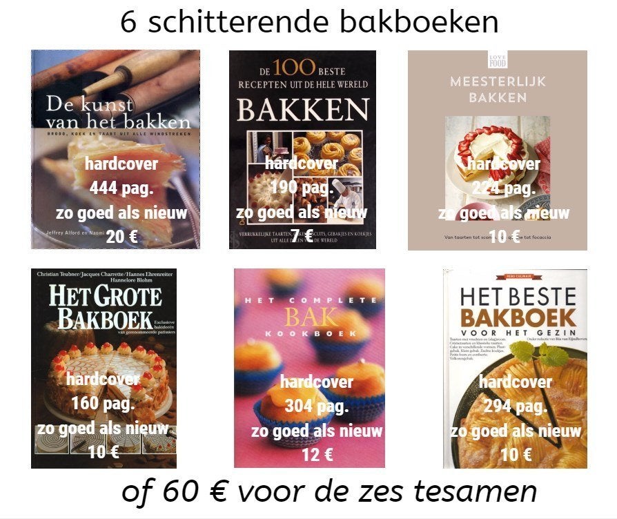ZES SCHITTERENDE BAKBOEKEN, Boeken, Kookboeken, Ophalen of Verzenden, Zo goed als nieuw, Taart, Gebak en Desserts