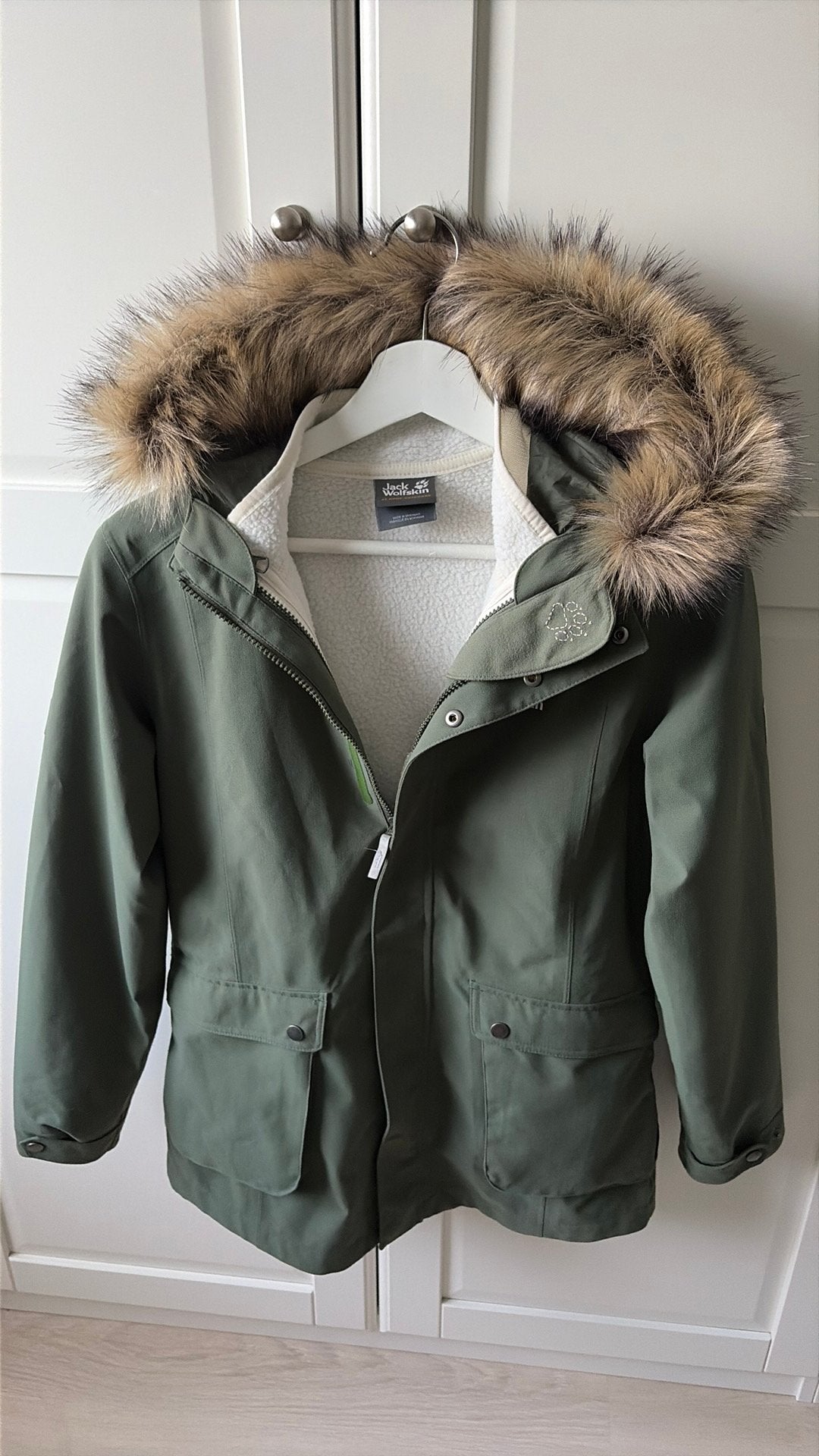 Jas Texapore - uitritsbare fleece - Jack Wolfskin - maat 152, Kinderen en Baby's, Ophalen of Verzenden, Zo goed als nieuw, Meisje