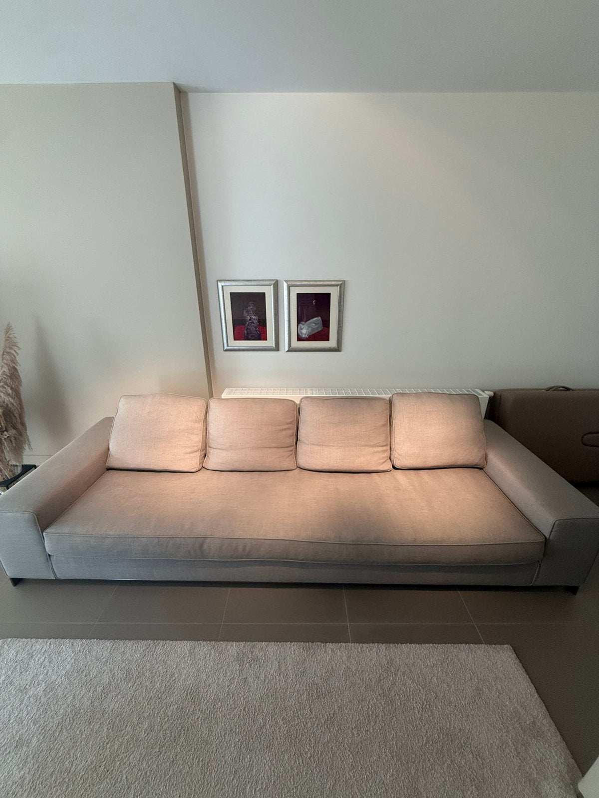 Minotti 4-zitsbank, Huis en Inrichting, Ophalen, Zo goed als nieuw, Stof