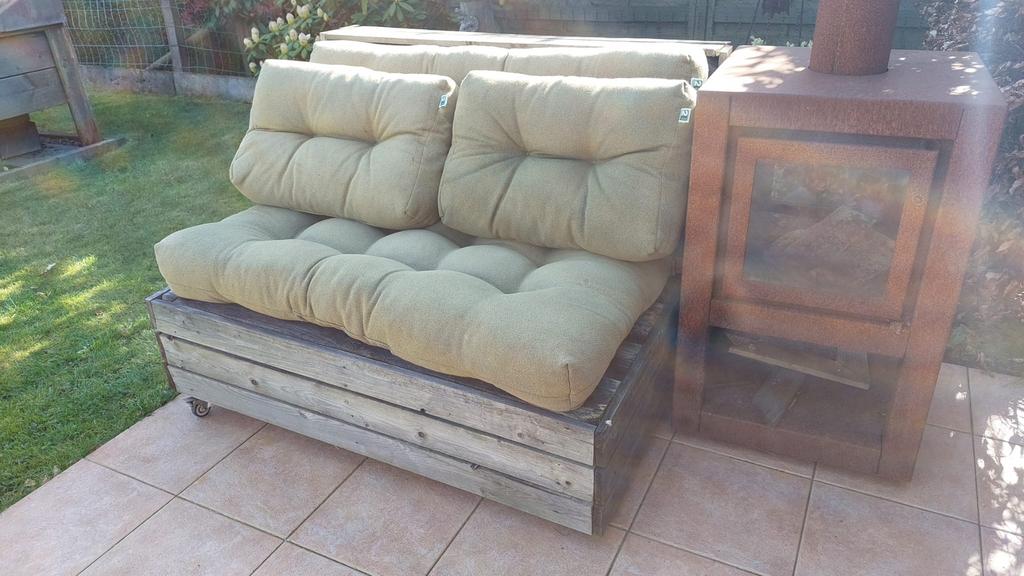 Pallet kussens, Ophalen, Gebruikt