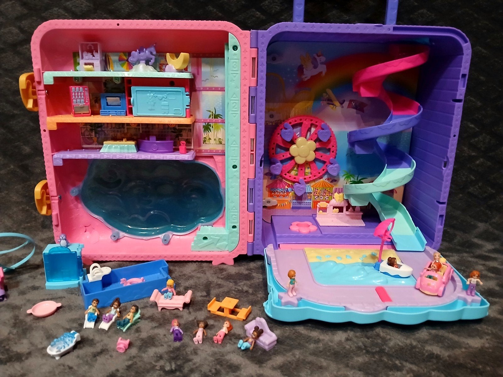 Valise Polly pocket avec 14 personnages