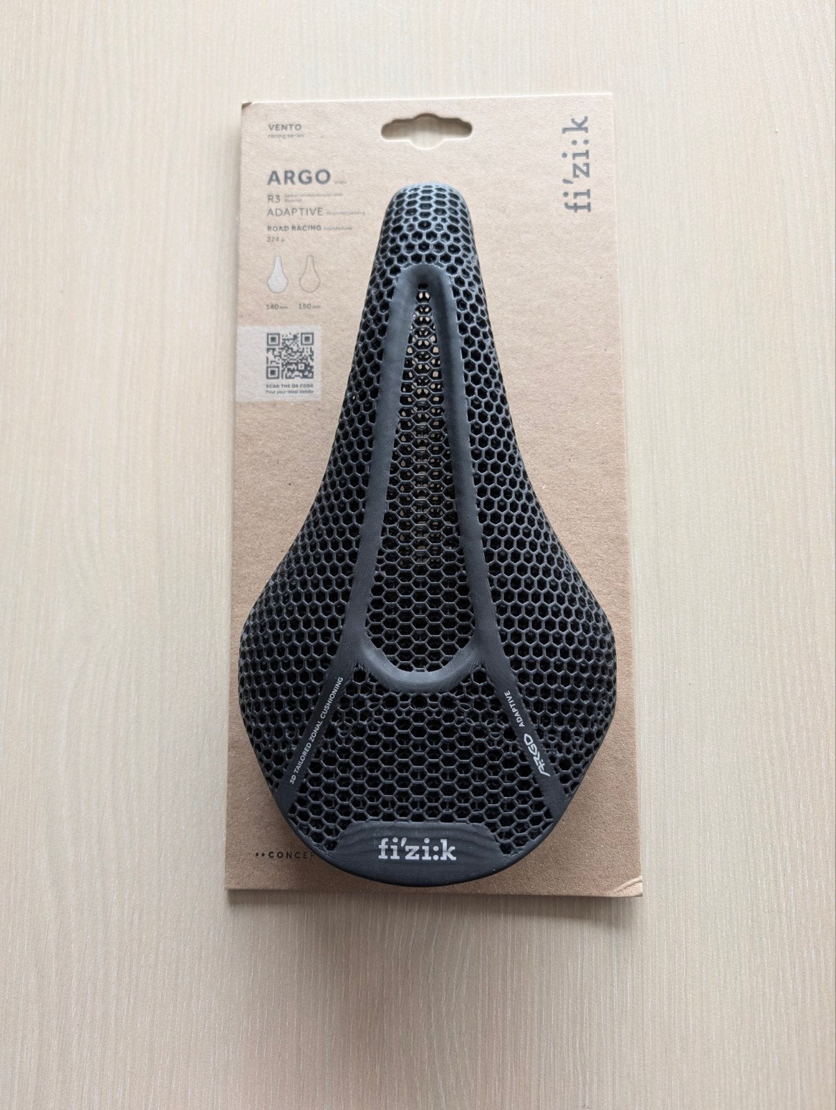Fizik Vento Argo R3 Adaptive Zadel - 140mm, Enlèvement ou Envoi, Comme neuf, Fizik