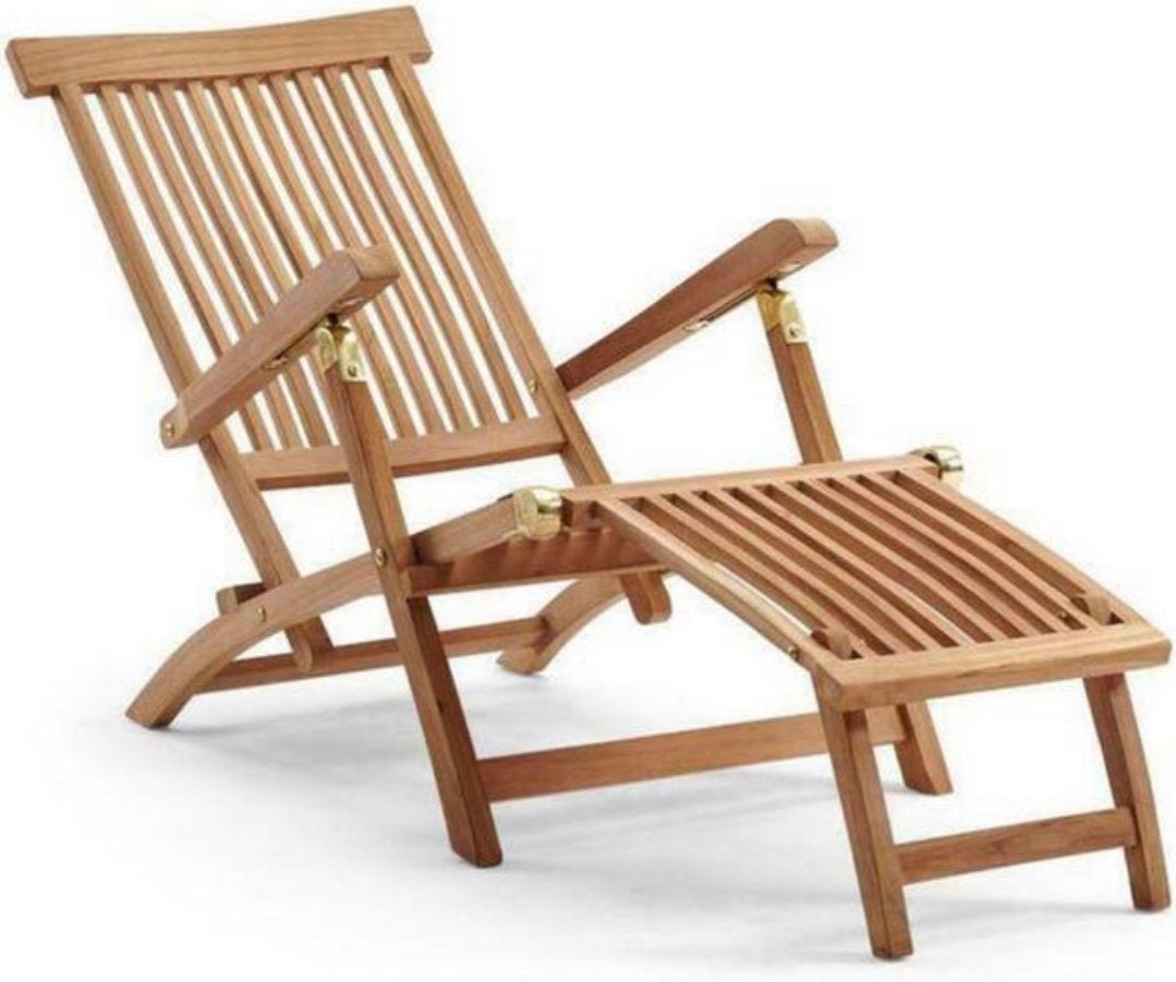Chaise longue réglable en teck + Coussins, Jardin & Terrasse, Enlèvement, Comme neuf, Réglable