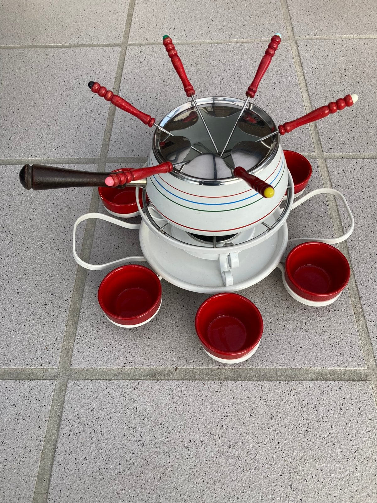 Fondueset, Ophalen, Gebruikt