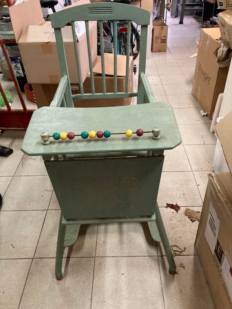 Retro kinderstoel, Ophalen, Gebruikt