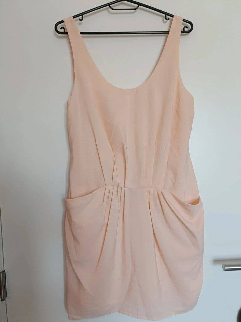 Robe d'été rose pâle dos nu Zara avec poches – M/38, Enlèvement ou Envoi, Comme neuf, Taille 38/40 (M), Rose
