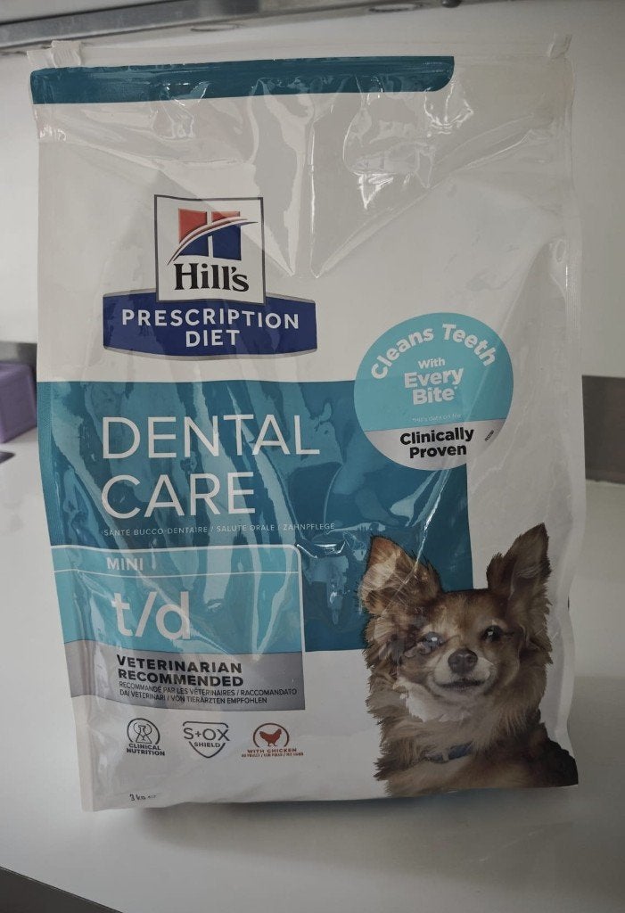 Hill's t/d Mini Dental Care Chicken 3KG ongeopend, Ophalen, Hond