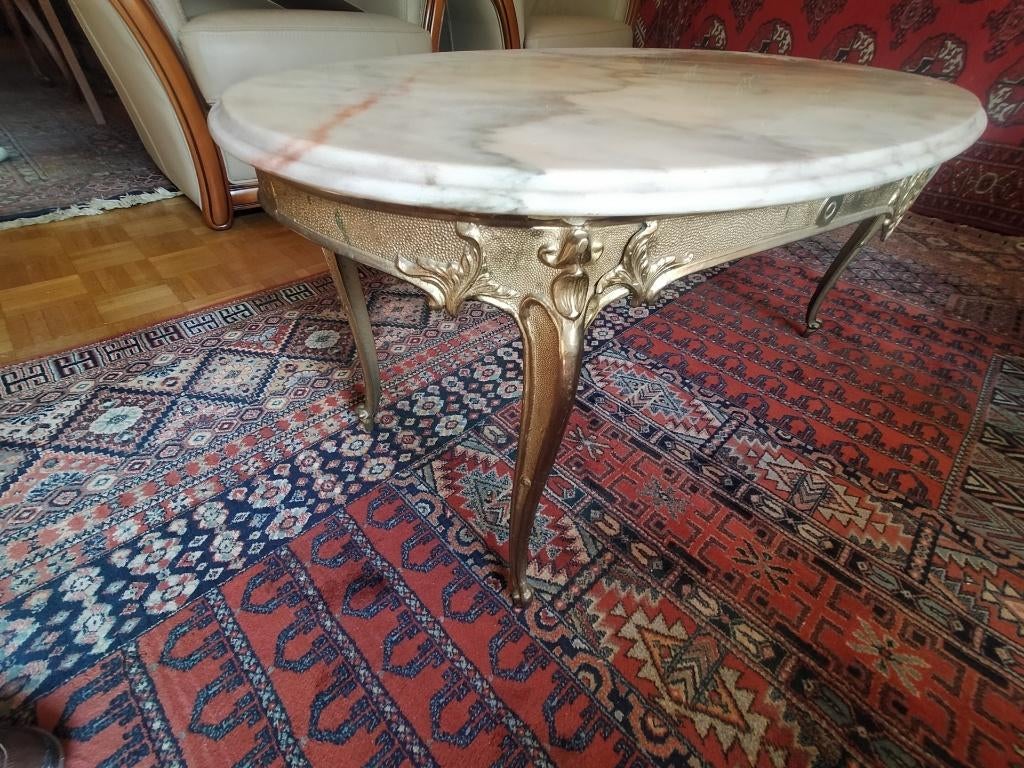 Table basse française vintage — style Louis XV, 100 à 150 cm, Moins de 50 cm, Enlèvement, Utilisé