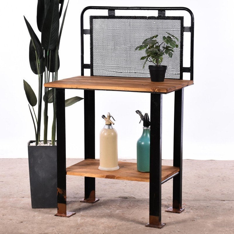 Industriële bartafel koffietafel, hoge tuintafel werktafel., Enlèvement, Utilisé