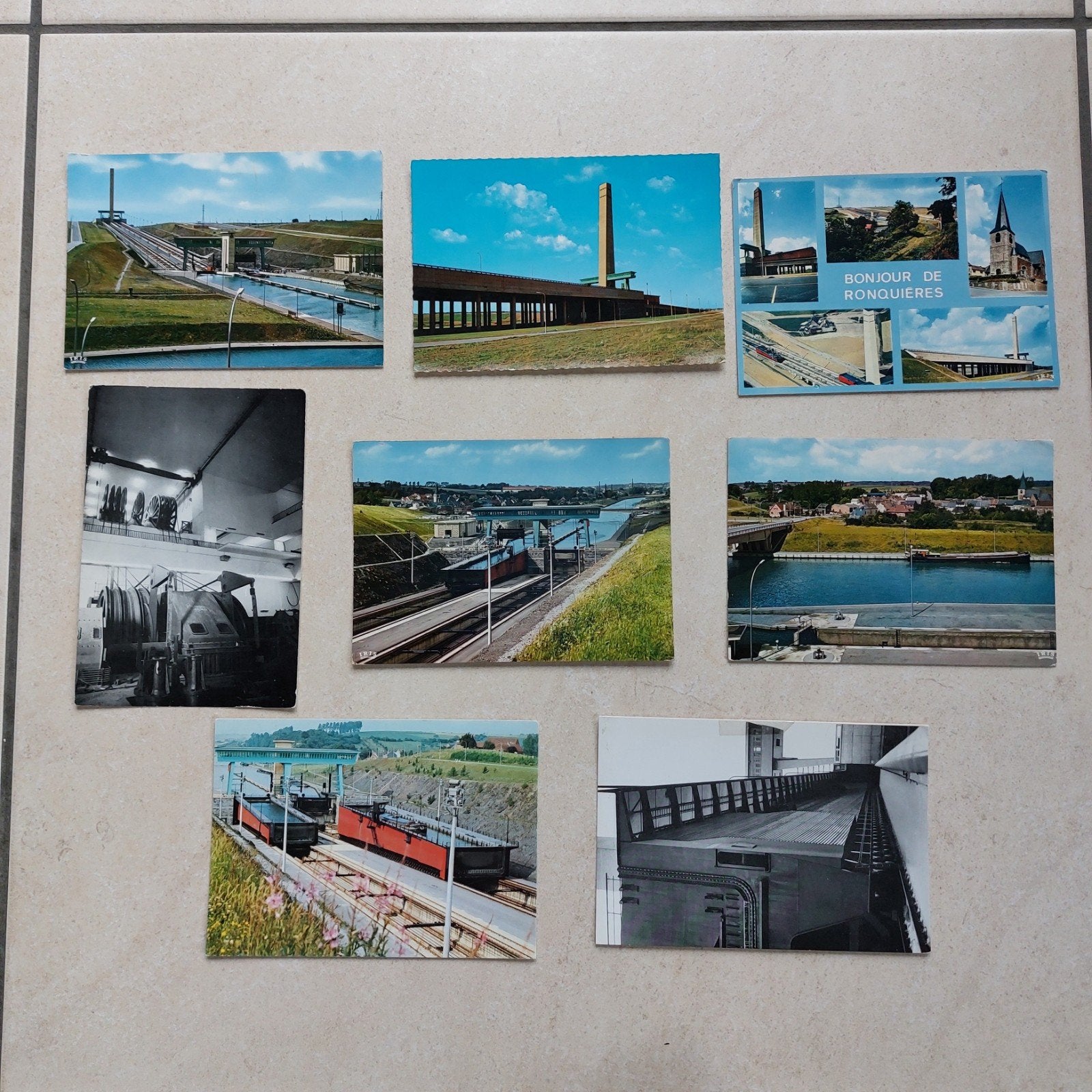 lot van 8 postkaarten van  Ronqiuères, Ophalen of Verzenden