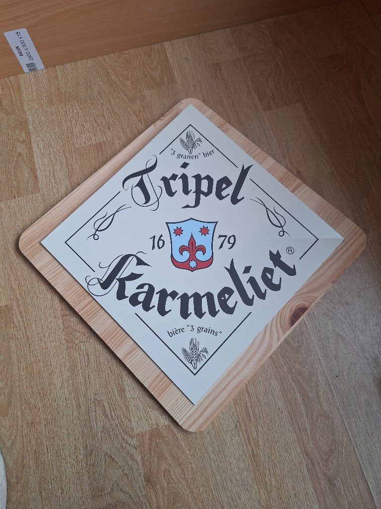 Tripel Karmeliet: reclamebord, Collections, Enlèvement, Comme neuf, Panneau publicitaire
