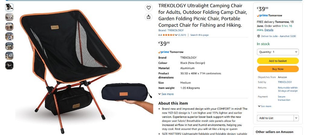 Outdoor stoel, Tuin en Terras, Tuinstoelen, Ophalen, Zo goed als nieuw, Overige materialen, Inklapbaar