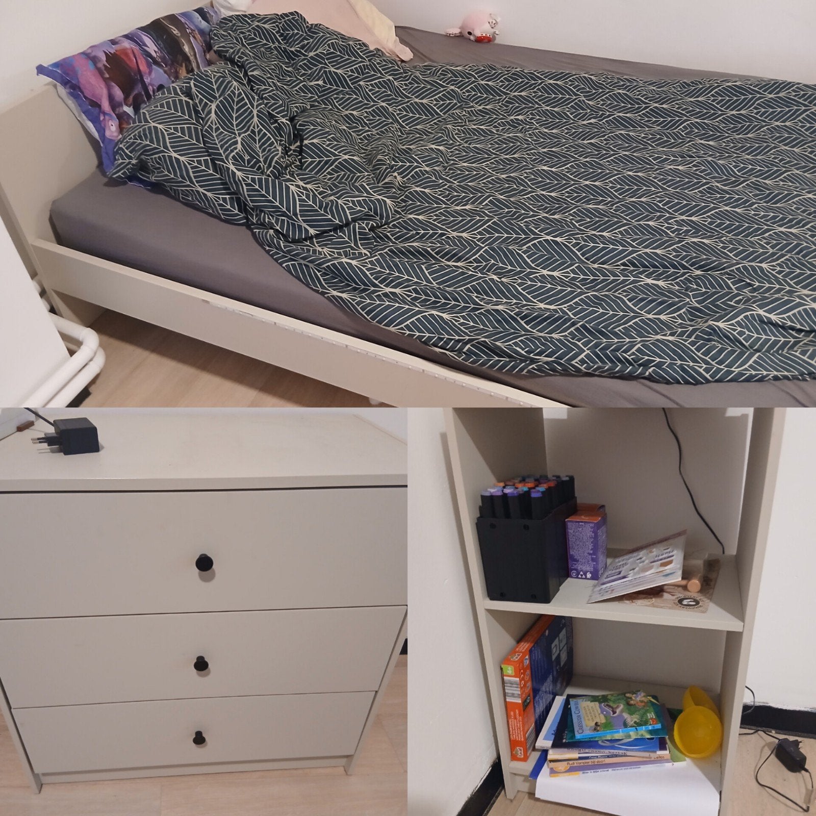 2  slaapkamer met lattenbodem. Matras ook optie., Ophalen, Twijfelaar