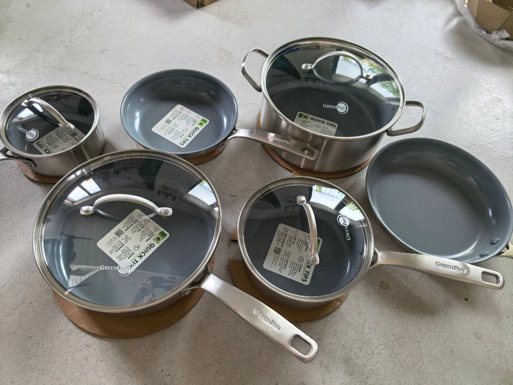 Greenpan pannenset - Treviso 10-delige set, Ophalen, Nieuw, Pannenset, GreenPan