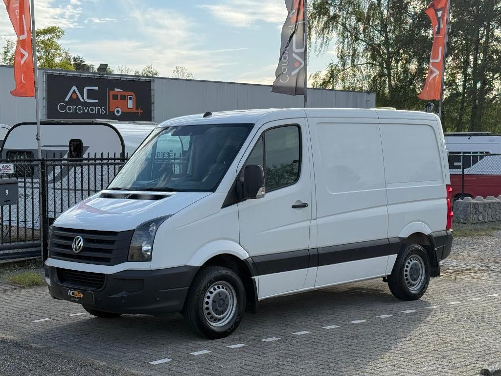 ✅VW Crafter 2.0TDI Airco/Garantie/Camera/BTW/PDC/Trekhaak, Auto's, Euro 5, Zwart, Volkswagen, Wit