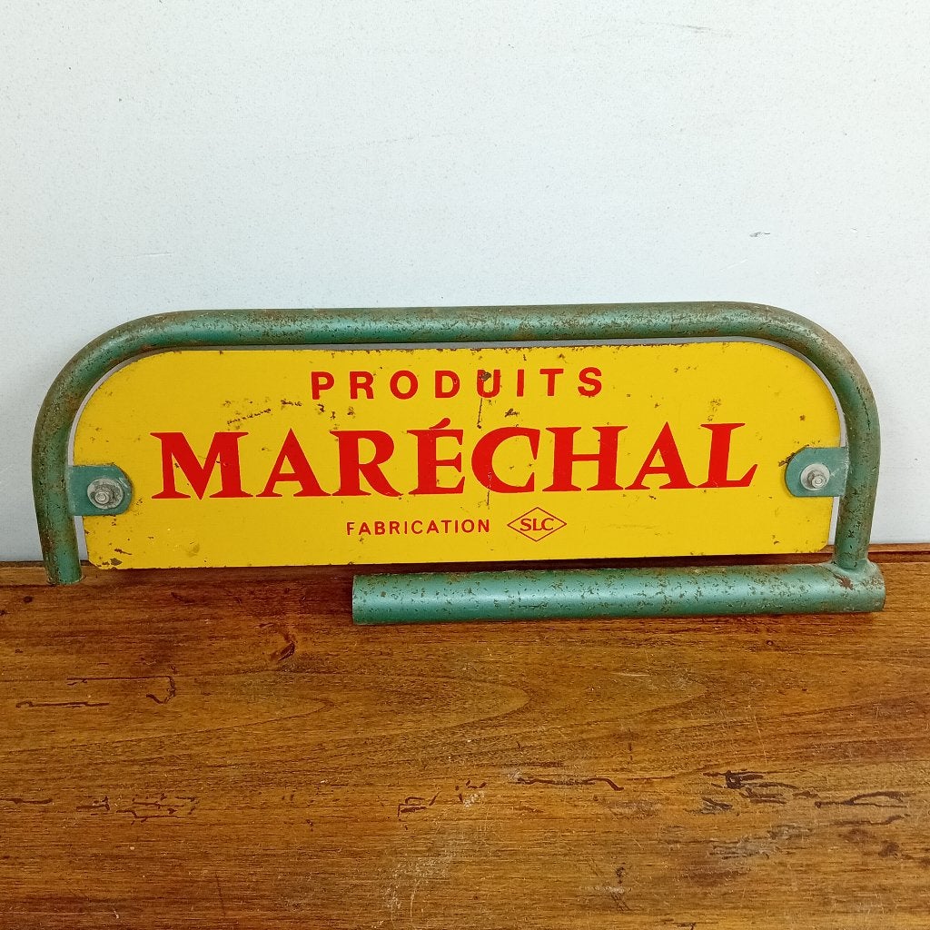 Vintage dubbelzijdig reclamebord produits Maréchal, Ophalen of Verzenden, Zo goed als nieuw, Reclamebord