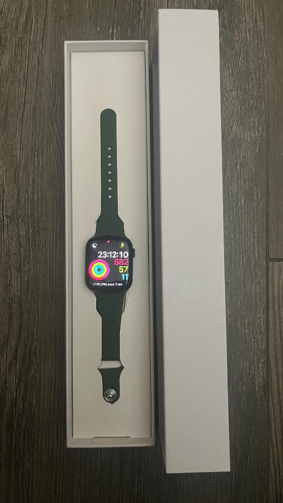 Apple iWatch Series 7, 45mm, cellular, vert, Apple Watch, IOS, Ophalen of Verzenden, Zo goed als nieuw