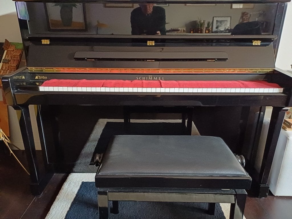 Piano Schimmel en parfait état, Musique & Instruments, Brillant, Comme neuf, Enlèvement, Piano
