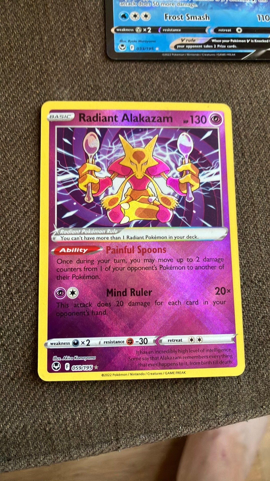 Radiant Alakazam hp 130 - 059/195 2022, Hobby en Vrije tijd, Verzamelkaartspellen | Pokémon, Ophalen of Verzenden, Zo goed als nieuw