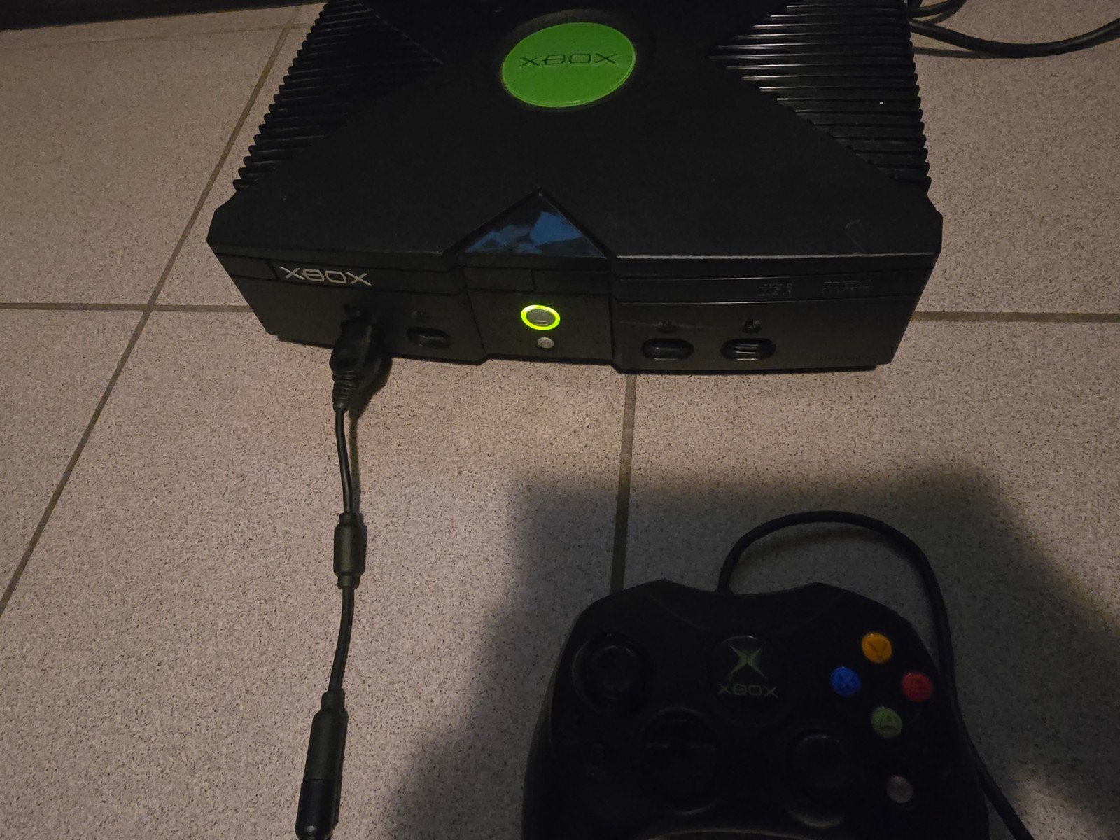 xbox original, Ophalen of Verzenden, Gebruikt, Met 1 controller, Met games