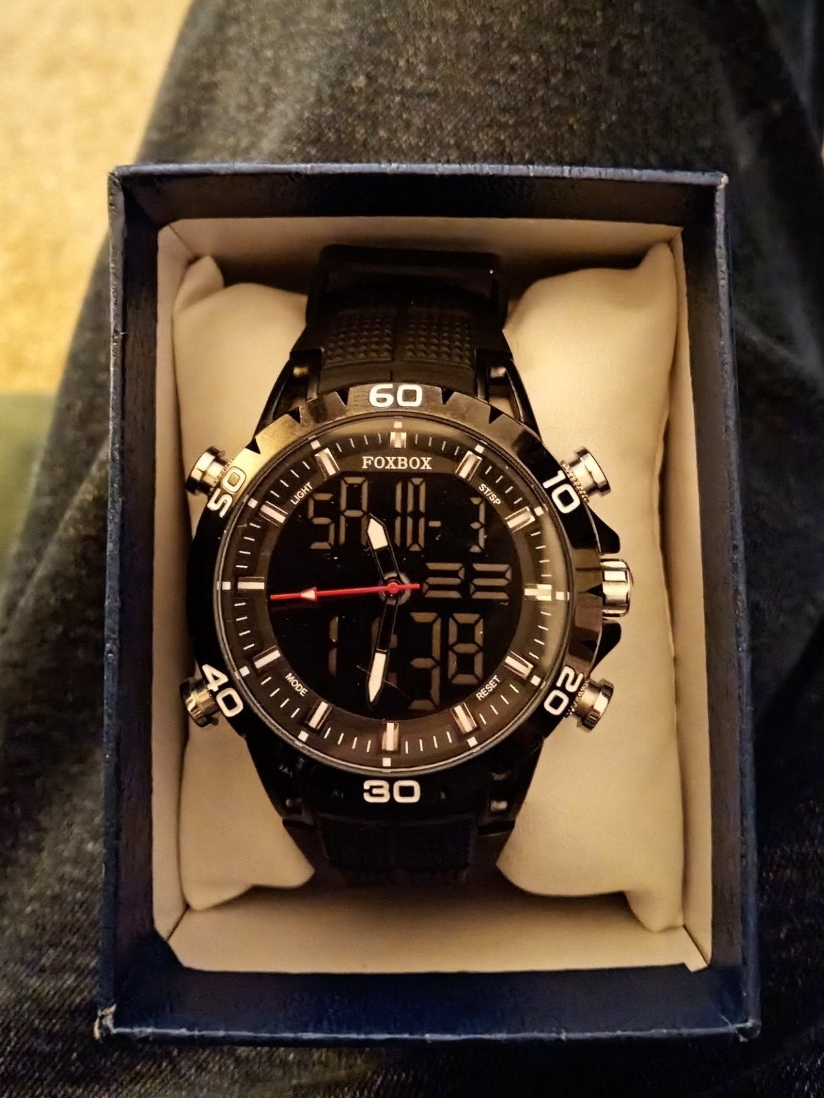 FOXBOX Mode Herenhorloge Sport Casual Lichtgevend Waterdicht, Handtassen en Accessoires, Overige merken, Staal, Polshorloge, Overige materialen
