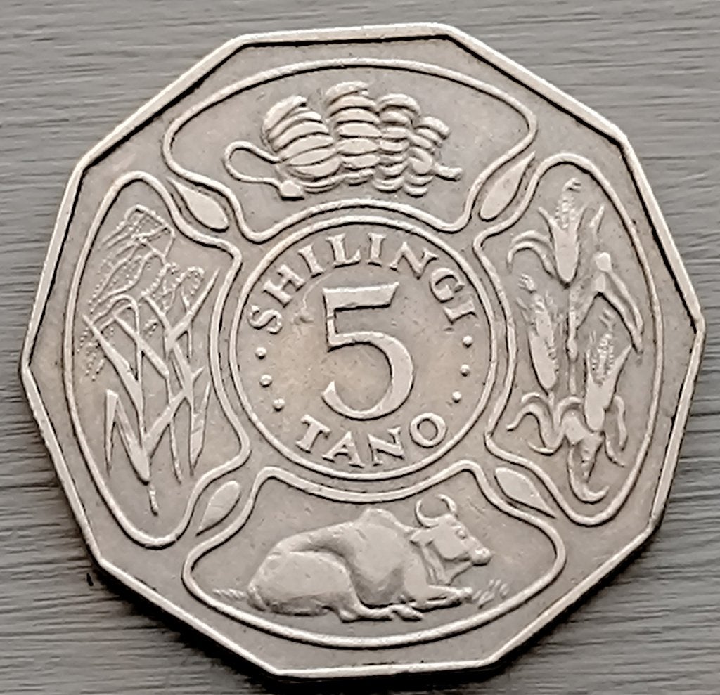 munt Tanzania 5 shilling 1972, Timbres & Monnaies, Enlèvement ou Envoi, Tanzanie
