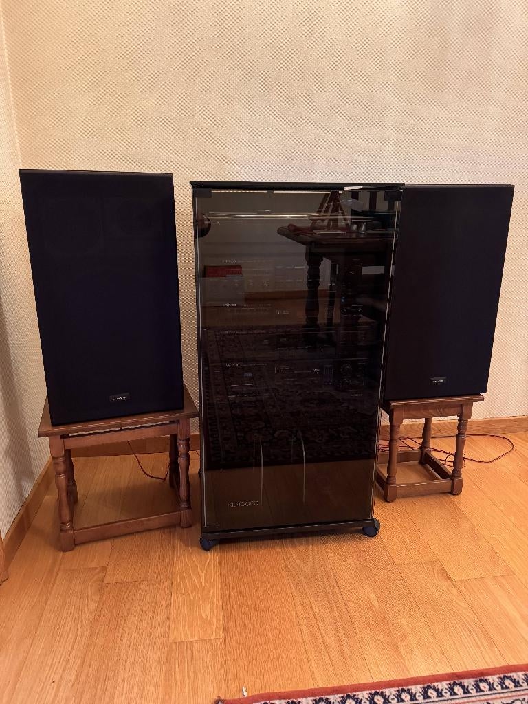 Complete vintage Kenwood hifi set + speakers + kast, Ophalen, Gebruikt, Platenspeler, Overige merken