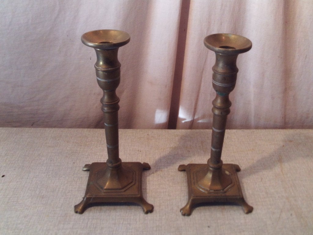2 Prima Koperen Kandelaars - 24cm, Ophalen of Verzenden, Koper