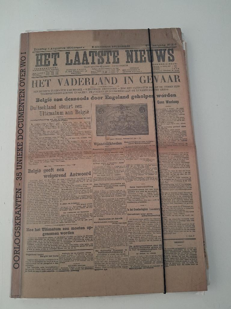 oorlogskranten Wereldoorlog I en II Het Laatste Nieuws, Boeken, Ophalen of Verzenden, Tweede Wereldoorlog