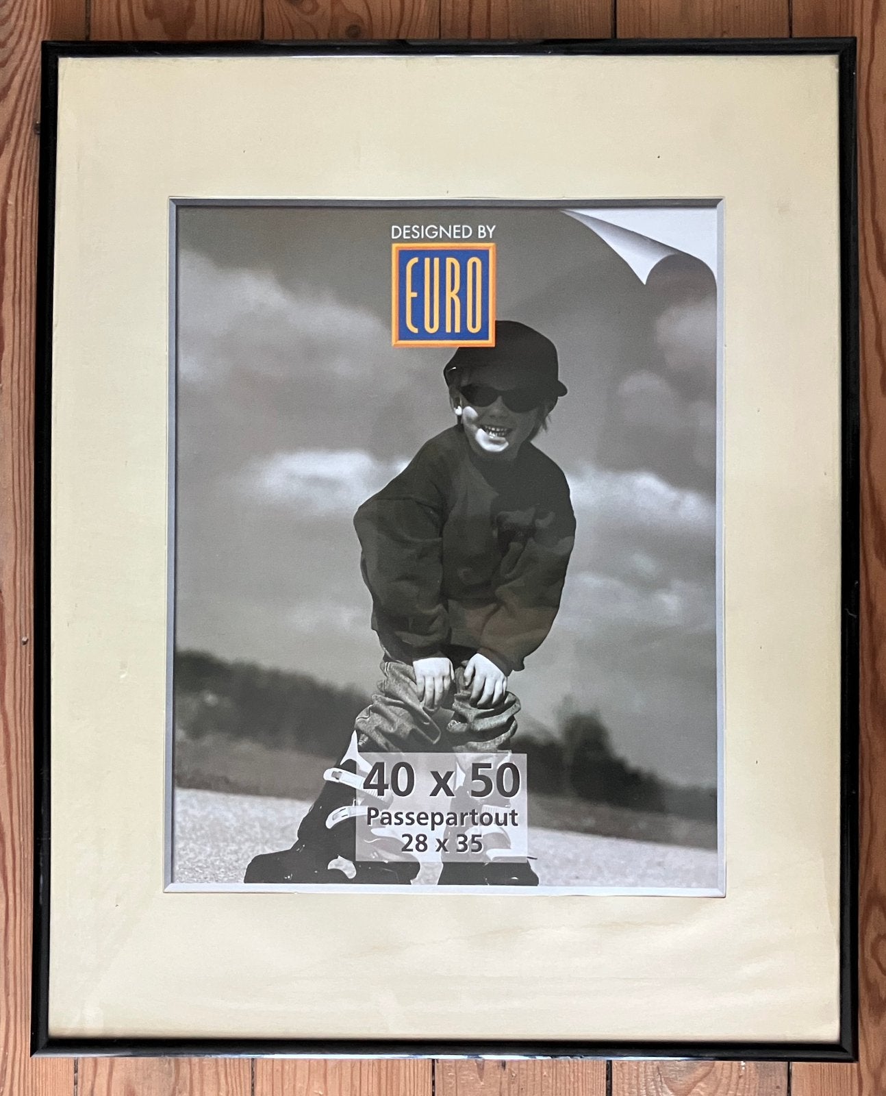 2 fotokaders 40x50cm. Zwart kunststof kader + glas, Huis en Inrichting, Woonaccessoires | Lijsten, 50 tot 75 cm, Ophalen of Verzenden
