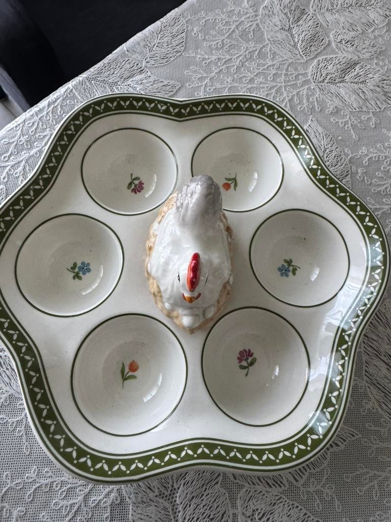 Vintage Franse Villeroy &Boch Farmers Spring Egg Holder Tray, Ophalen of Verzenden
