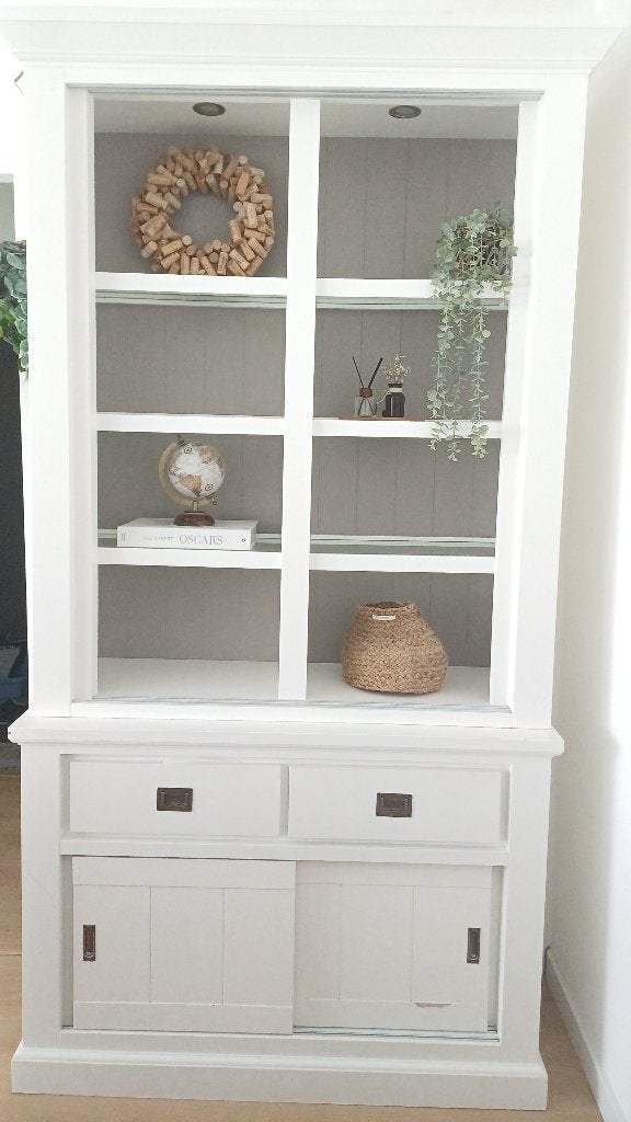 Mooie hoge kast, Huis en Inrichting, Ophalen, Gebruikt, 100 tot 150 cm, 200 cm of meer