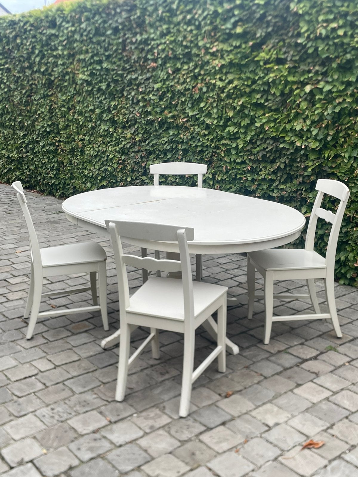 Ovale eettafel - wit, Ophalen, Gebruikt