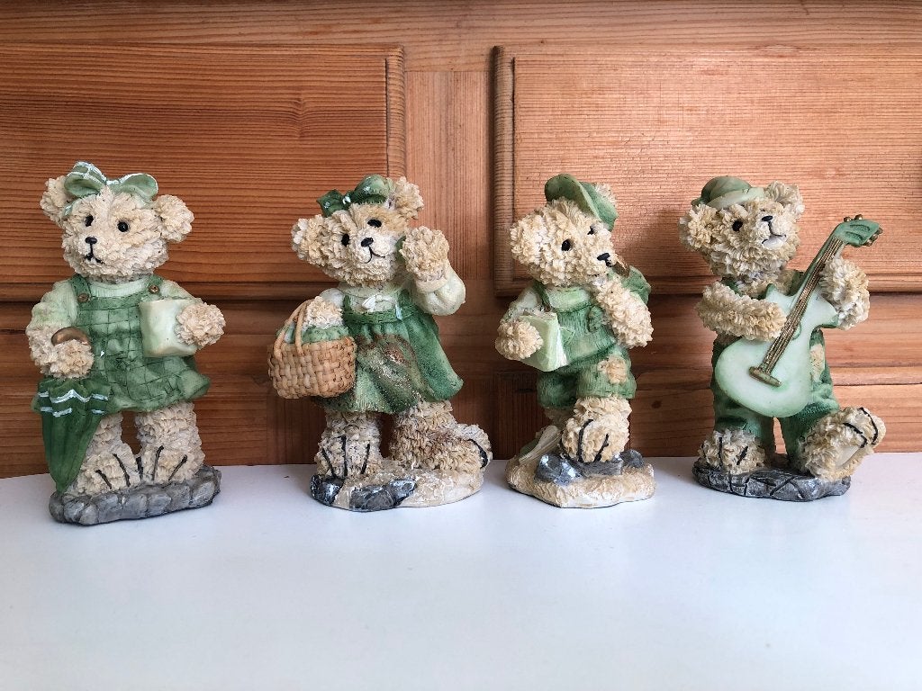 4 beeldjes van beren, Ophalen, Gebruikt, Dier
