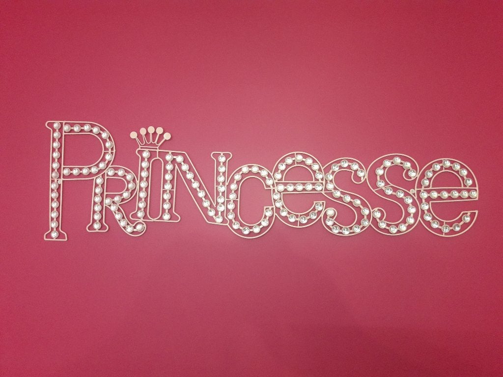 "Princesse" Glitter decoratie Meisjeskamer  Maisons du Monde, Kinderen en Baby's, Kinderkamer | Inrichting en Decoratie, Ophalen