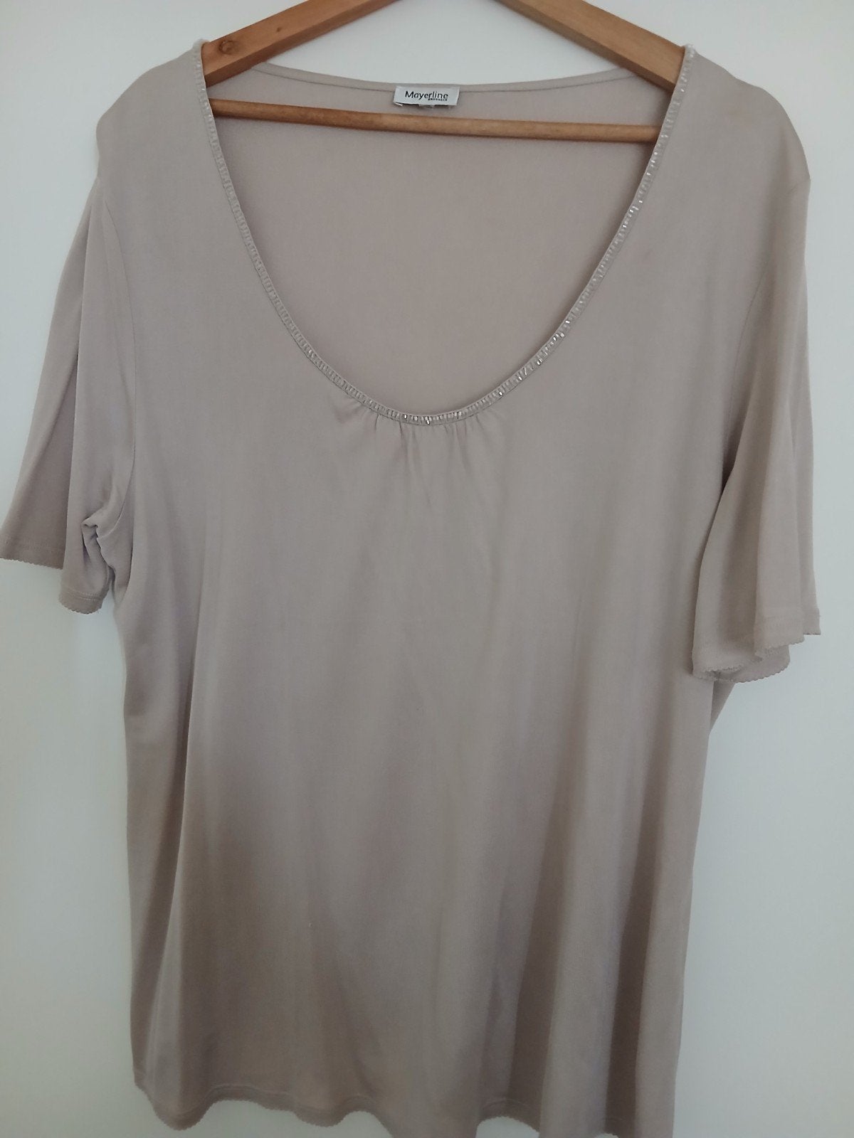 blouse Merk Mayerline, Mayerline, Beige, Maat 46/48 (XL) of groter, Ophalen of Verzenden