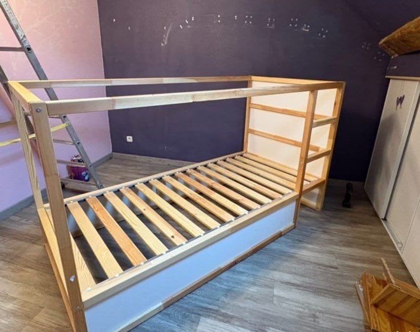 Lit enfant réversible Kura ikea blanc, Enlèvement