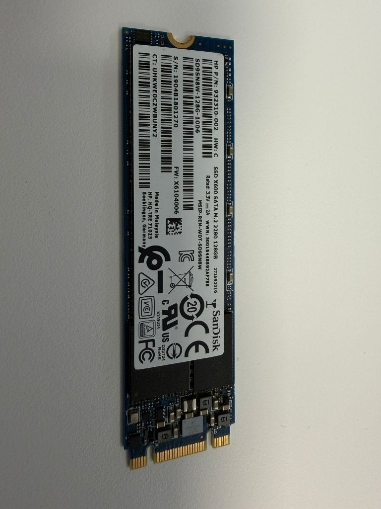 SanDisk X600 M.2 SATA SSD 128GB, Computers en Software, Harde schijven, Gebruikt, Laptop, Intern, SSD, SATA, Ophalen