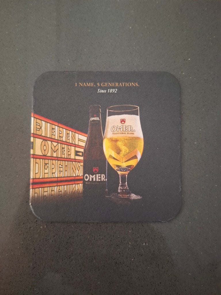 Bierviltje Omer, Verzamelen, Biermerken, Ophalen of Verzenden, Nieuw, Viltje(s), Overige merken