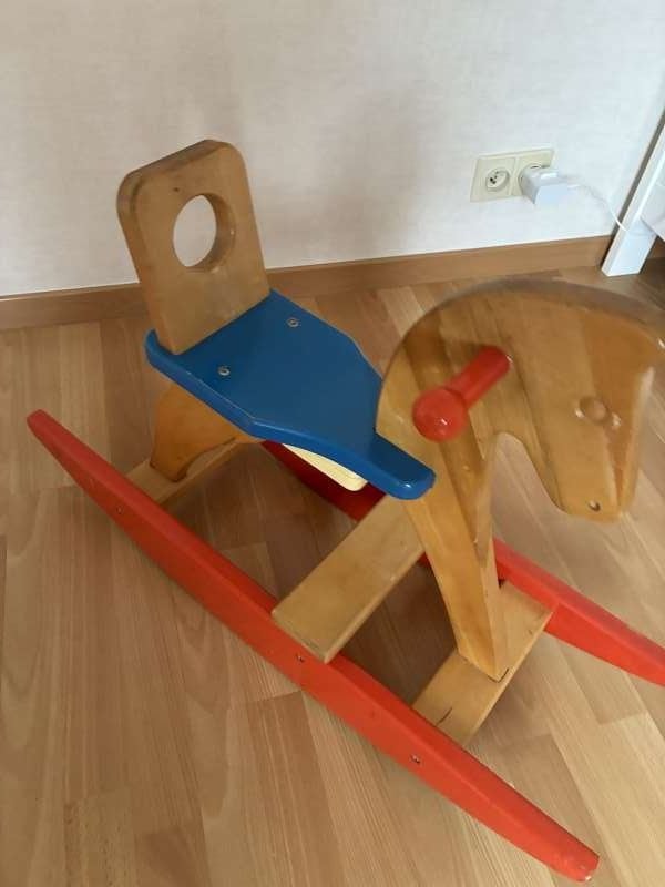 Houten schommelpaard., Ophalen, Gebruikt